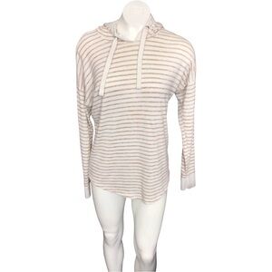 Abercrombie & Fitch Beige and White Striped Knit